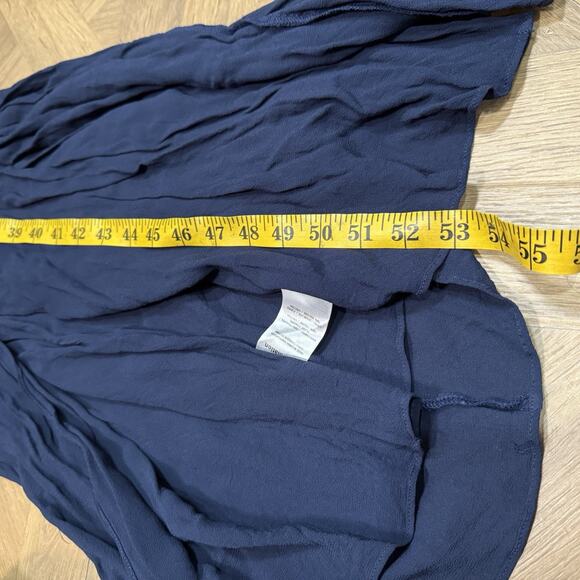 Reformation Pyper Dress Navy Blue Women's Size 4 Spaghetti Straps Maxi Gown Slit - Picture 11 of 13